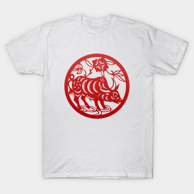 Chinese Zodiac Ox in Red